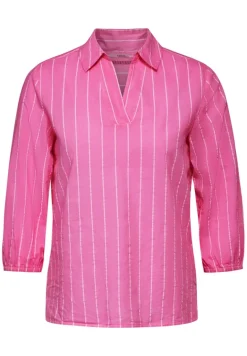 Gestreifte Bluse bloomy pink