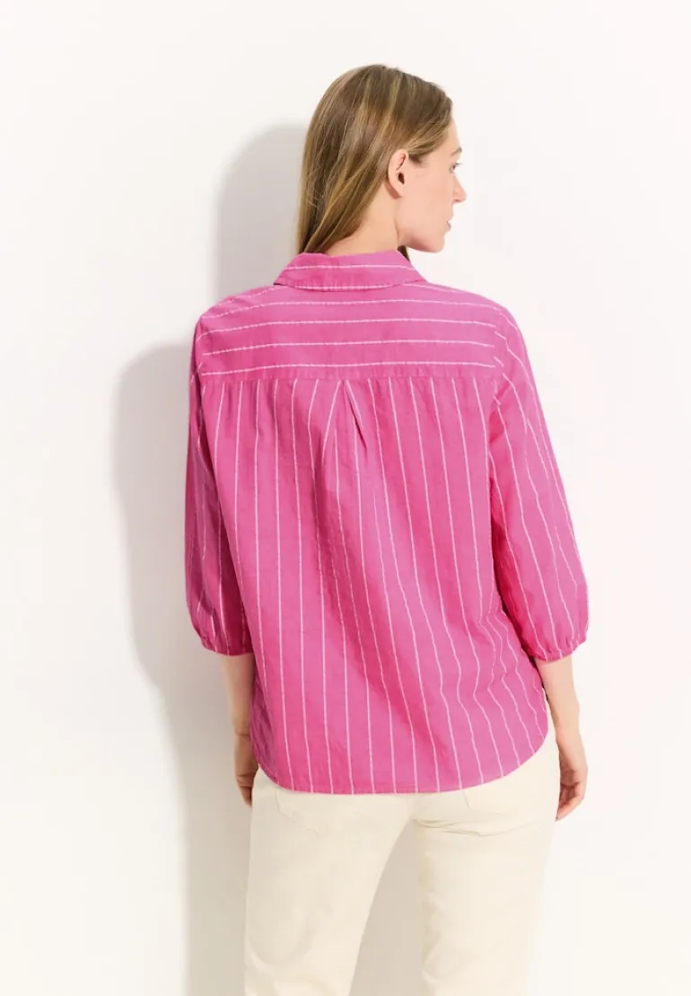 Gestreifte Bluse bloomy pink