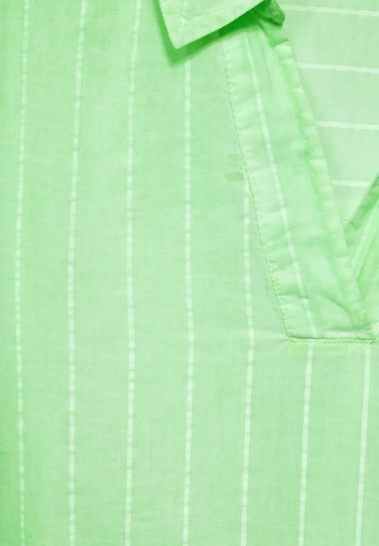 Gestreifte Bluse matcha lime