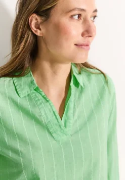 Gestreifte Bluse matcha lime