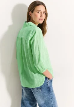 Gestreifte Bluse matcha lime