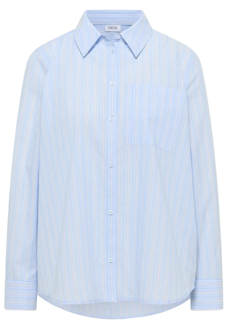 Gestreifte Hemdbluse light sky blue