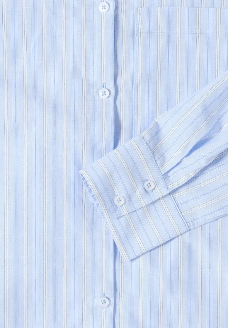 Gestreifte Hemdbluse light sky blue