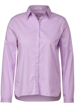 Gestreifte Hemdbluse sporty lilac