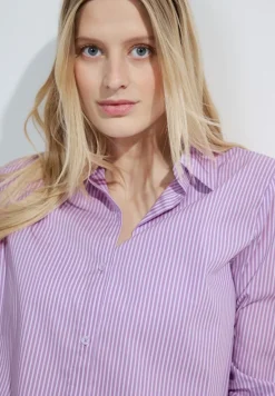 Gestreifte Hemdbluse sporty lilac