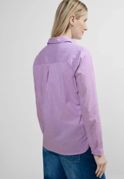 Gestreifte Hemdbluse sporty lilac