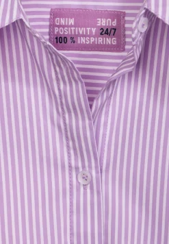 Gestreifte Hemdbluse sporty lilac