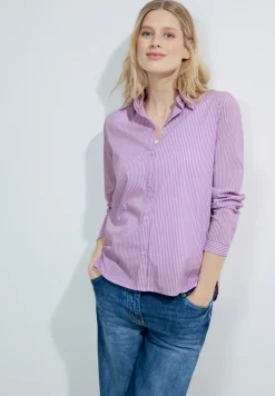 Gestreifte Hemdbluse sporty lilac