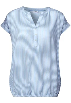Gestreifte Kurzarmbluse blouse blue