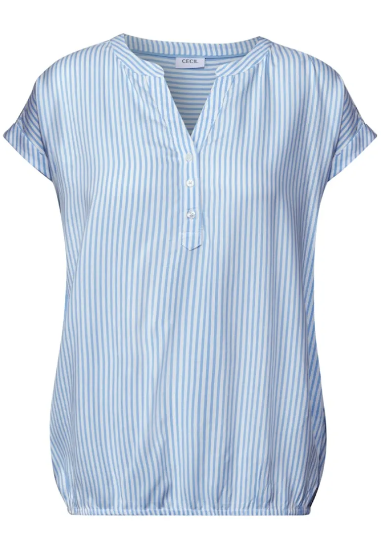 Gestreifte Kurzarmbluse blouse blue