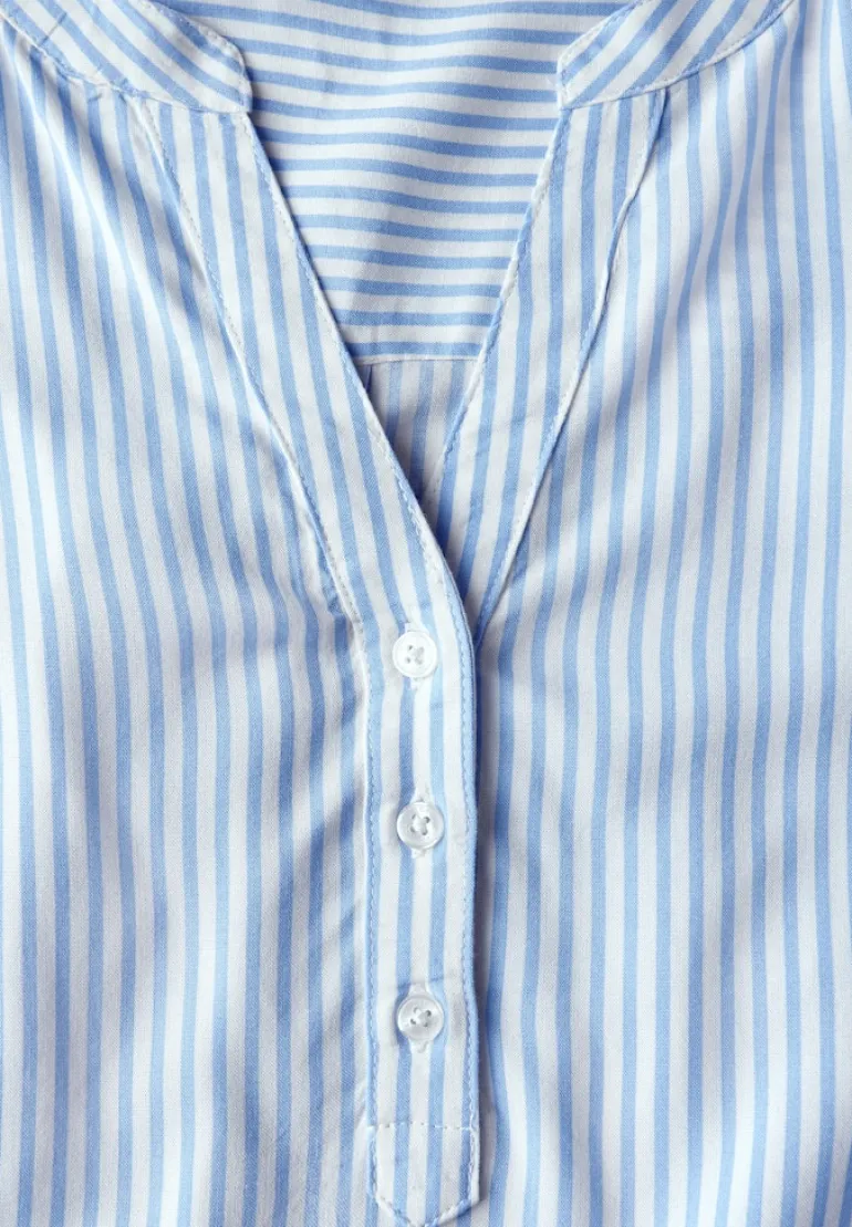 Gestreifte Kurzarmbluse blouse blue