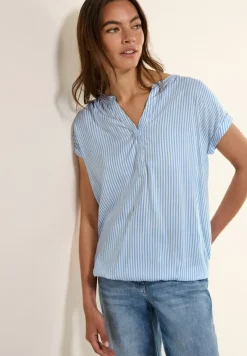 Gestreifte Kurzarmbluse blouse blue