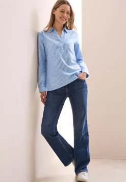 Gestreifte Oxford Bluse fresh light blue