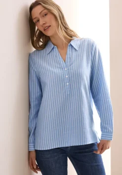 Gestreifte Oxford Bluse fresh light blue