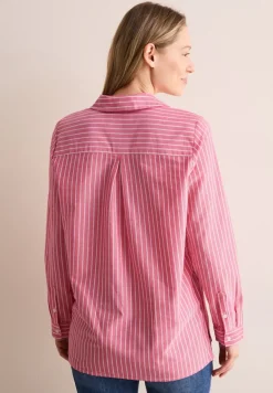 Gestreifte Oxford Bluse granita red
