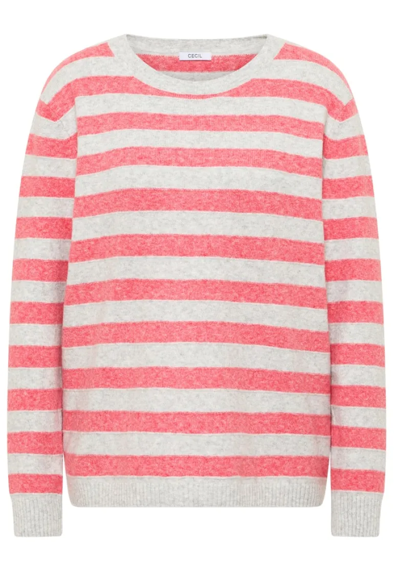 Gestreifter Melange Pullover pumkin orange