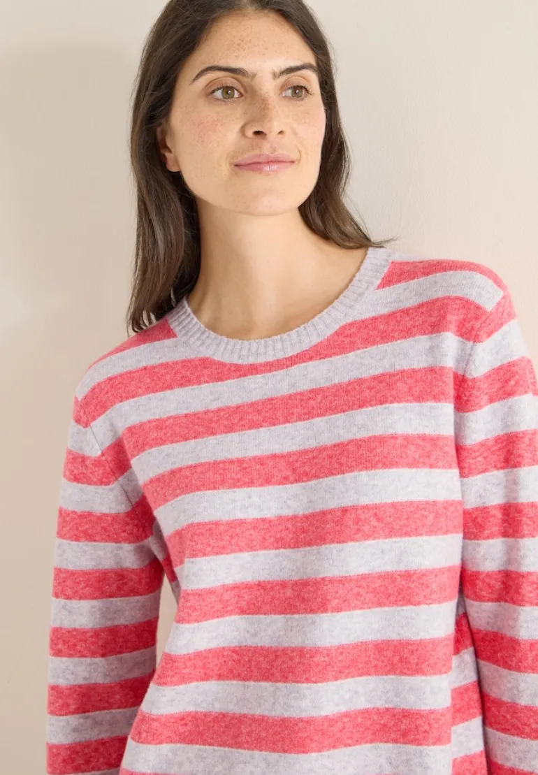 Gestreifter Melange Pullover pumkin orange
