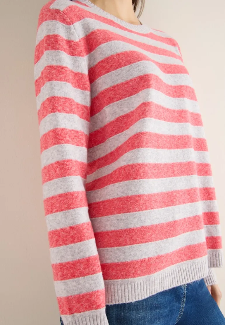 Gestreifter Melange Pullover pumkin orange