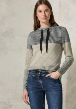 Gestreiftes Colorblock Shirt light hazel beige