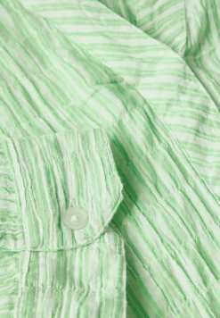 Gestreifte Seersucker Bluse iced neon green