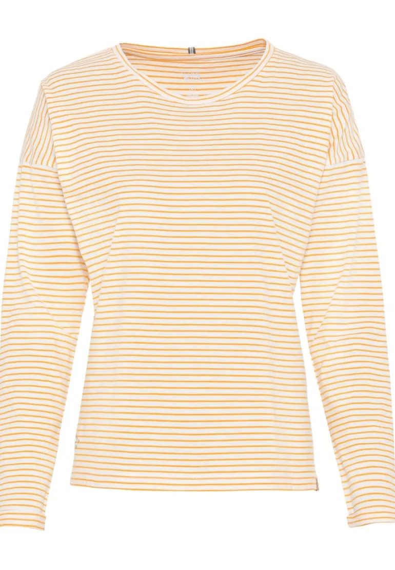 Gestreiftes Longsleeve aus Organic Cotton sun orange