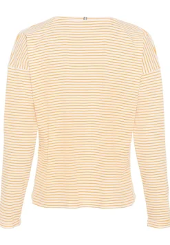 Gestreiftes Longsleeve aus Organic Cotton sun orange