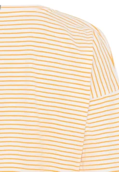 Gestreiftes Longsleeve aus Organic Cotton sun orange