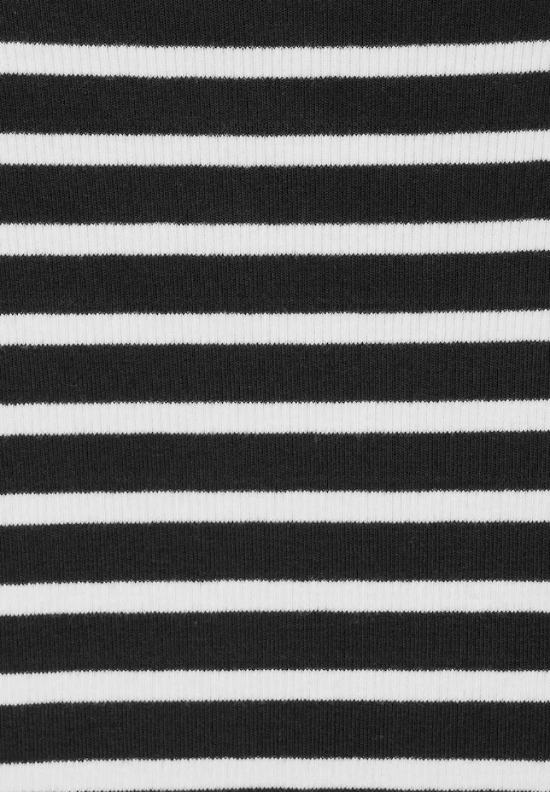 Gestreiftes Rollkragenshirt black