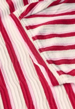 Gestreiftes Strukturshirt glazed apple red