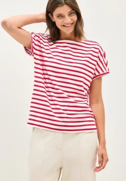 Gestreiftes Strukturshirt glazed apple red