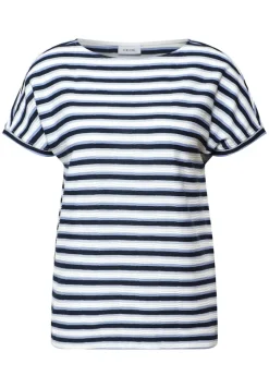 Gestreiftes Strukturshirt urban navy blue