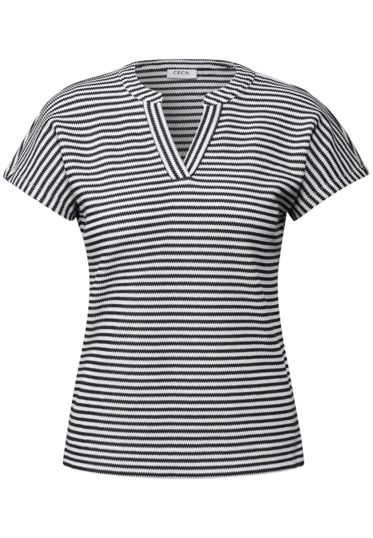 Gestreiftes Strukturshirt urban navy blue