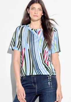 Gestreiftes T-Shirt vanilla white