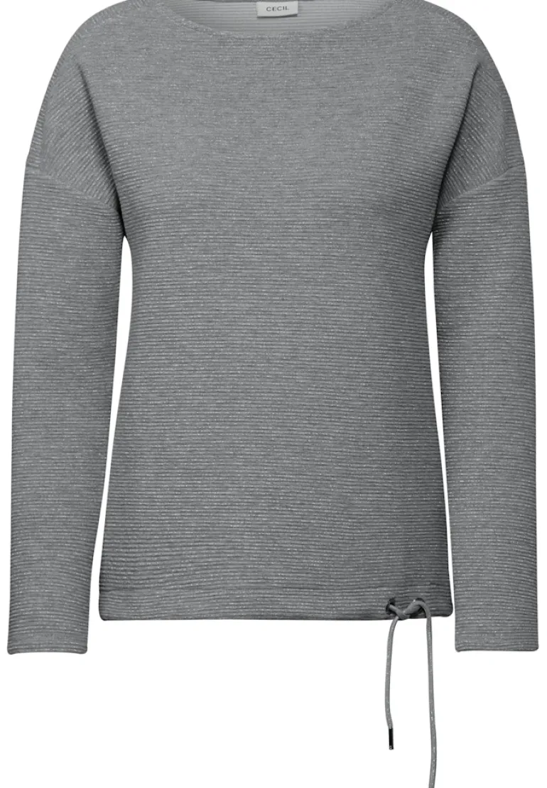 Glitzerndes Ottoman Shirt platinum grey mel.