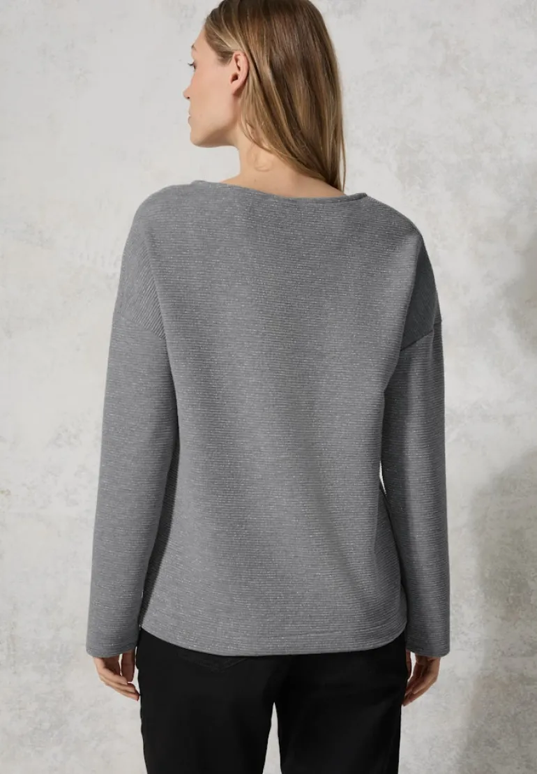 Glitzerndes Ottoman Shirt platinum grey mel.