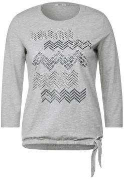 Glitzerprint T-Shirt mineral grey melange