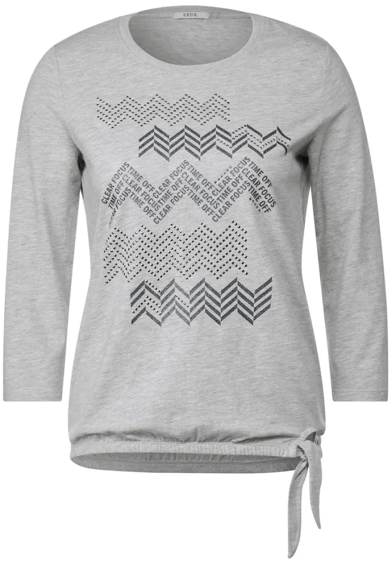 Glitzerprint T-Shirt mineral grey melange