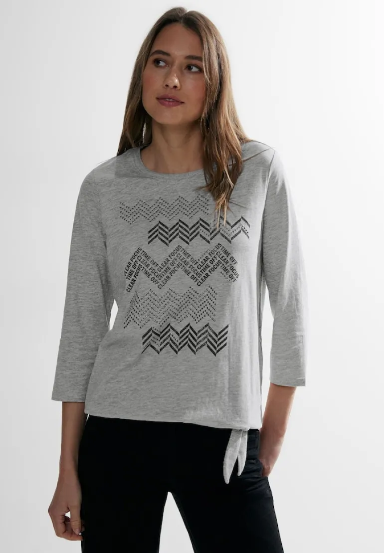 Glitzerprint T-Shirt mineral grey melange