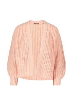 Grobstrickjacke offener Style light rose melange