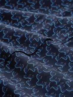 Hemdbluse mit Muster small blue wave print