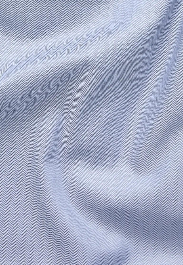 Hemd Fischgrat Langarm graublau