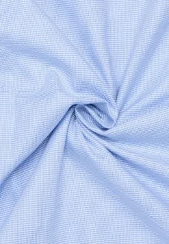 Hemd Hahnentritt Kurzarm hellblau