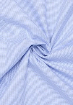 Hemd Hahnentritt Kurzarm hellblau