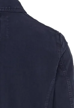 Hemdjacke aus Baumwoll-Leinenmix night blue