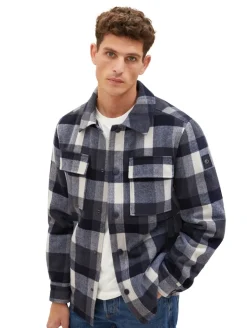 Hemdjacke mit Karomuster blue navy big check