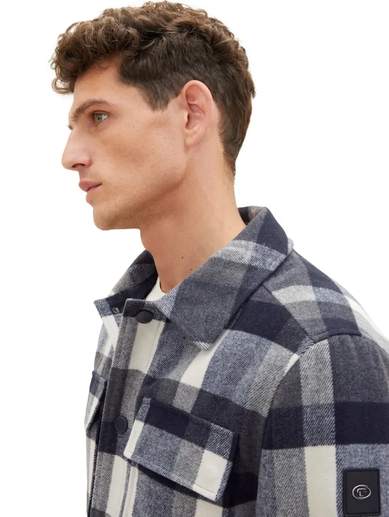 Hemdjacke mit Karomuster blue navy big check