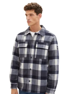 Hemdjacke mit Karomuster blue navy big check