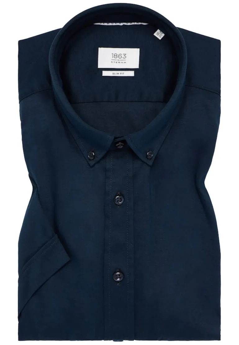 Hemd Jersey Kurzarm dunkelblau