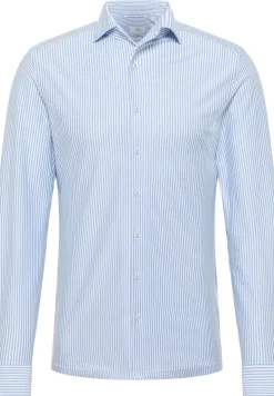 Hemd Jersey Langarm blau