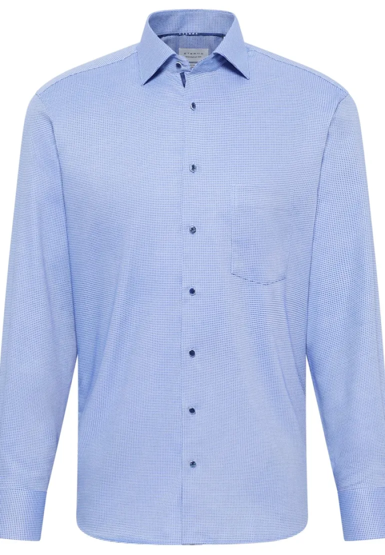 Hemd Langarm blau